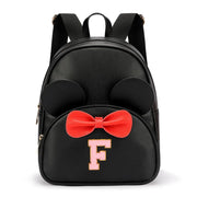 Letter Patch Mini PU Leather Princess Backpack