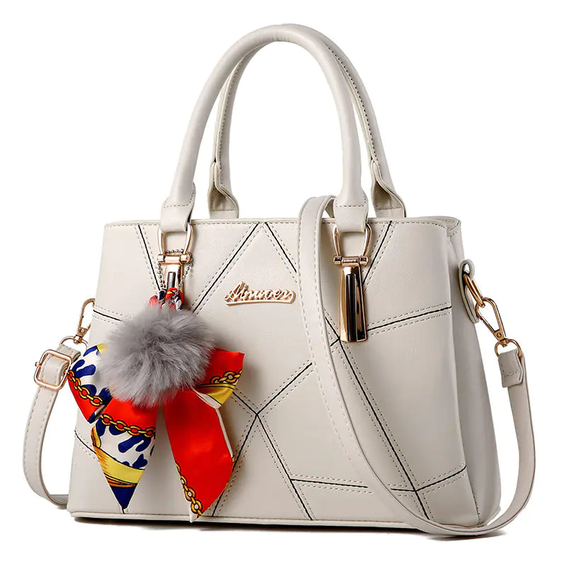 Ivory Mosaic Satchel