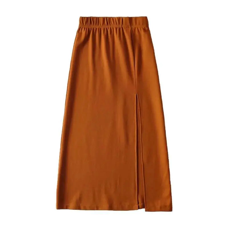 Slit Mid-Length Skirt