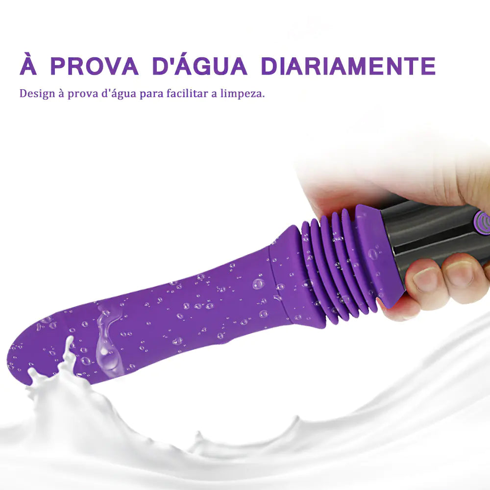 Ribbed Vibrator with Suction Cup