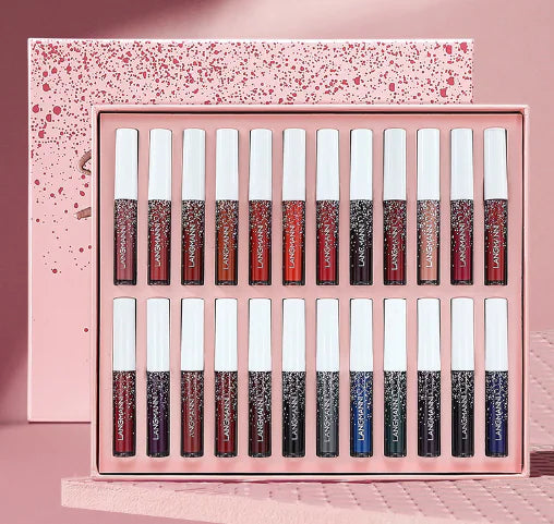24-Color Matte Lip Gloss Set