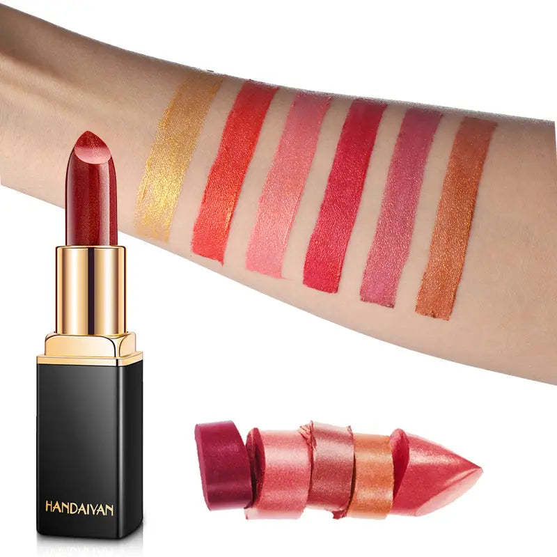 Shimmering Color-Changing Metallic Lipstick