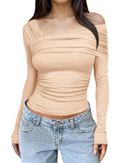 Off Shoulder Long Sleeve Top