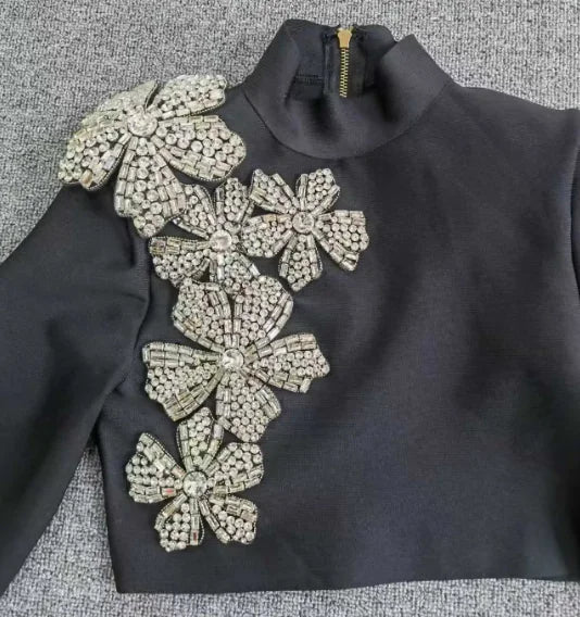 Black Top & Skirt Set