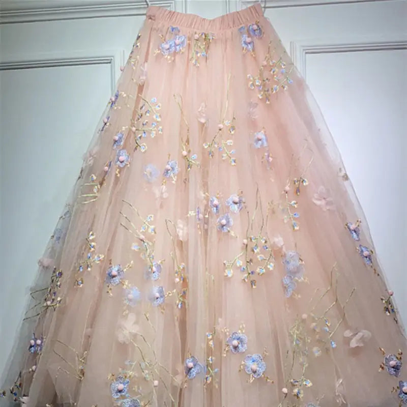 Embroidery Puffy Skirt