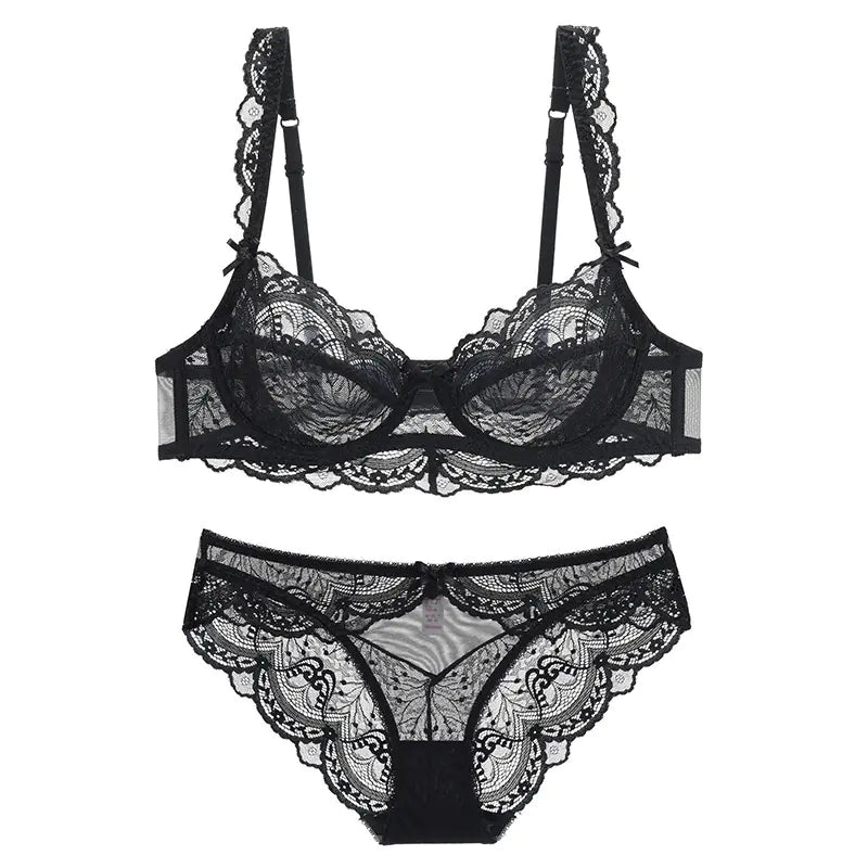 French Lace Ultra-Thin Lingerie Set