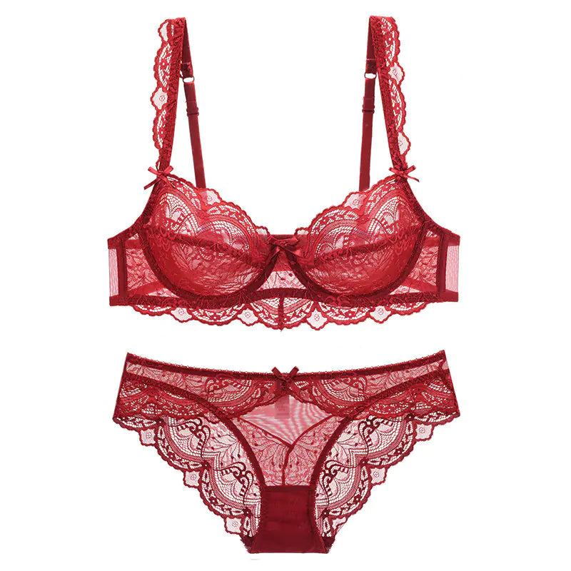 French Lace Ultra-Thin Lingerie Set