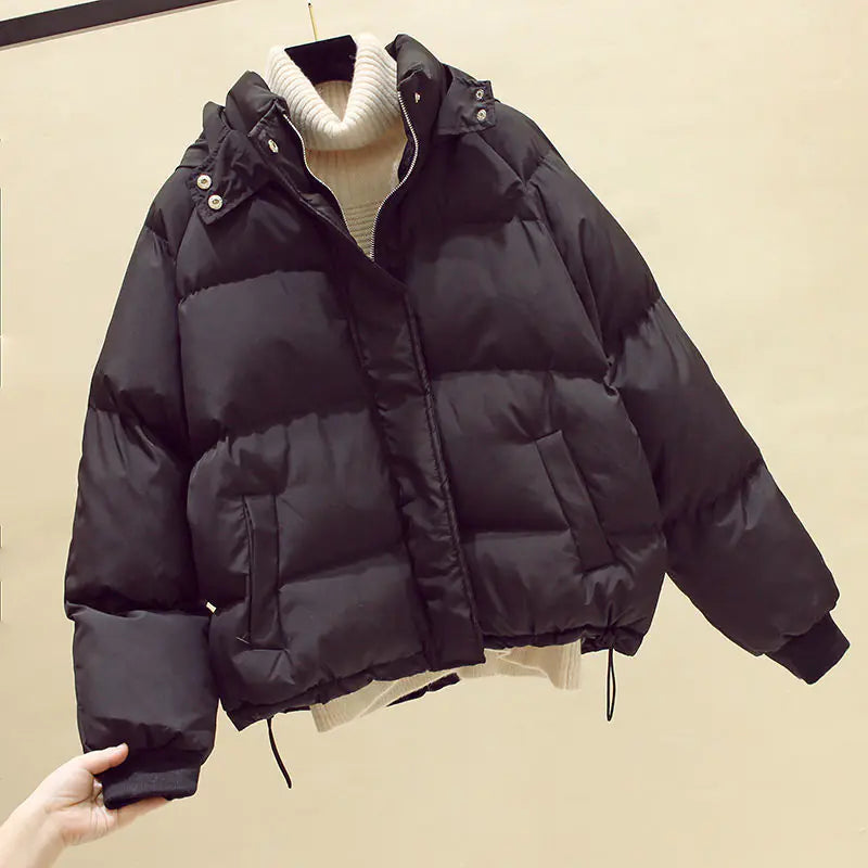 2023 Women's Short Loose Puff Jacket with Thick Cotton