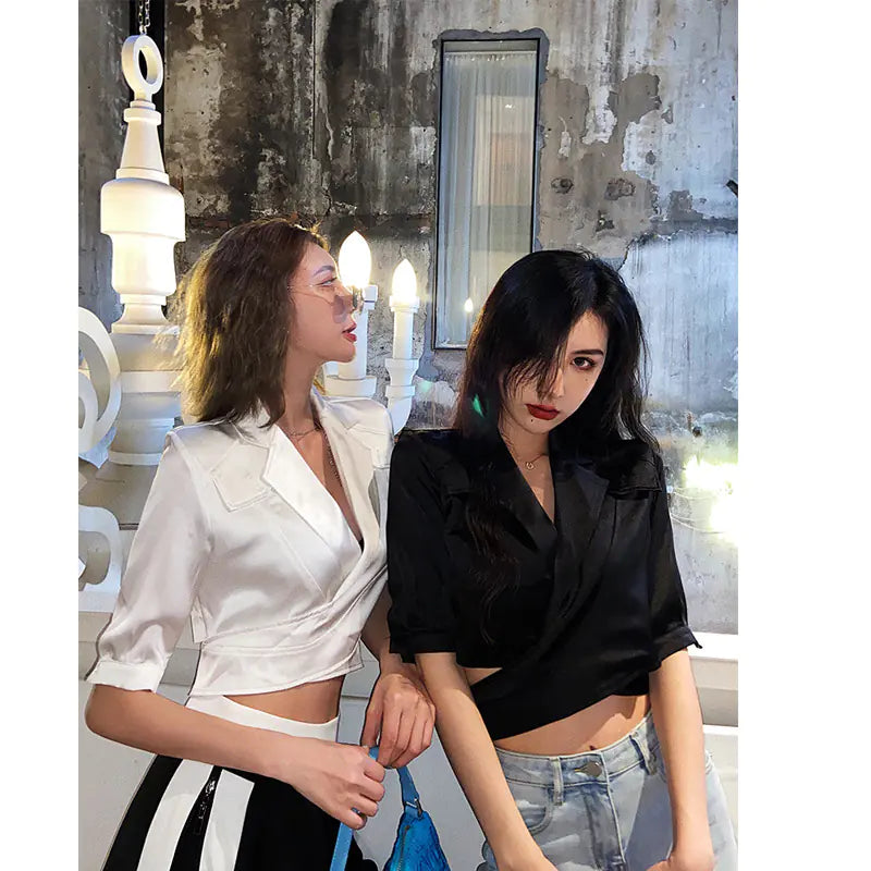 Vintage Backless Crop Top