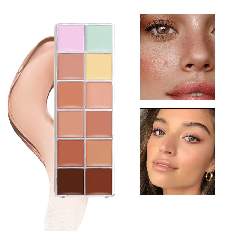 12-Color Face Contour Concealer Palette for Makeup