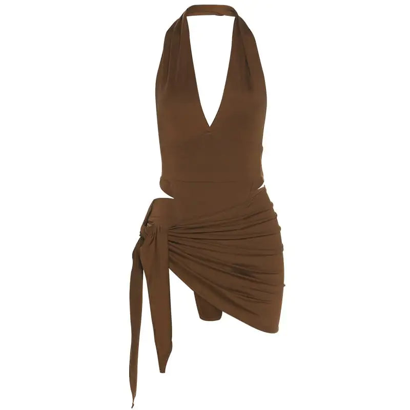 Summer V-Neck Halter Dress