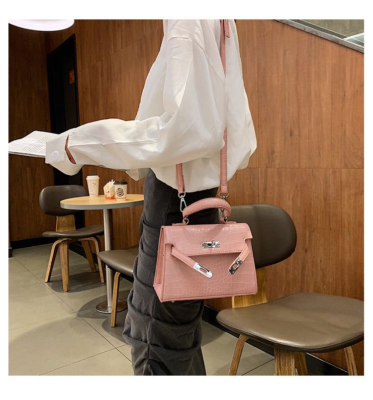 Crocodile Texture Luxury Handbag