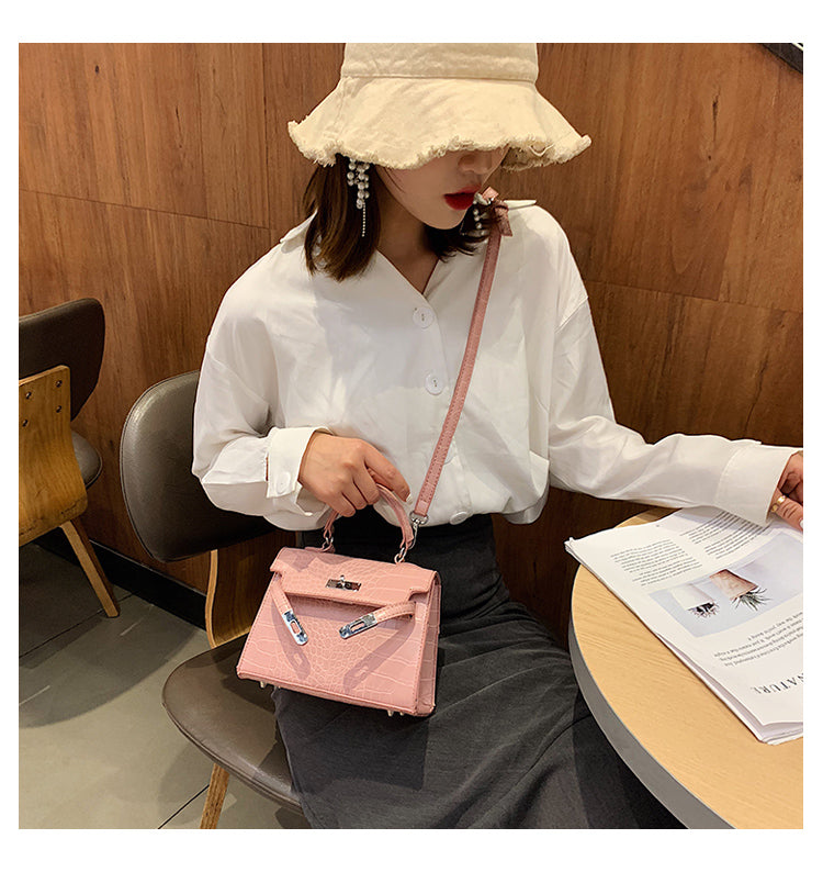 Crocodile Texture Luxury Handbag