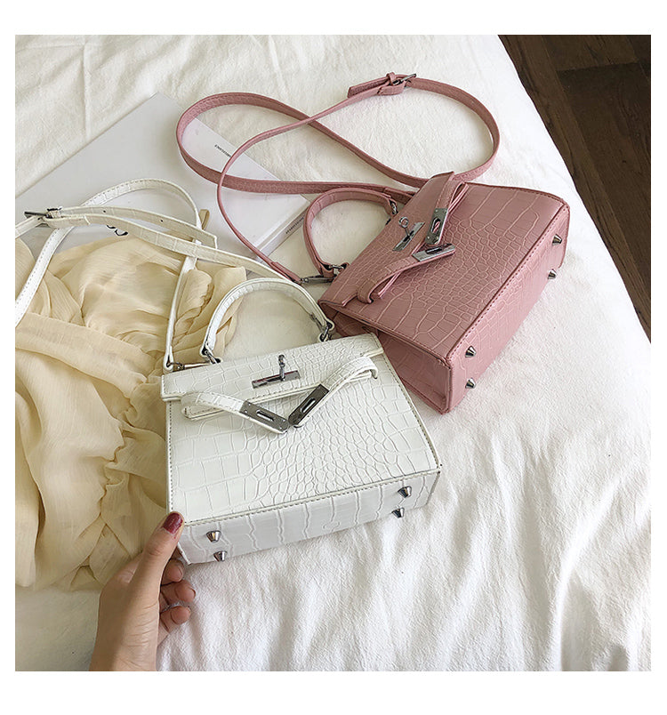 Crocodile Texture Luxury Handbag