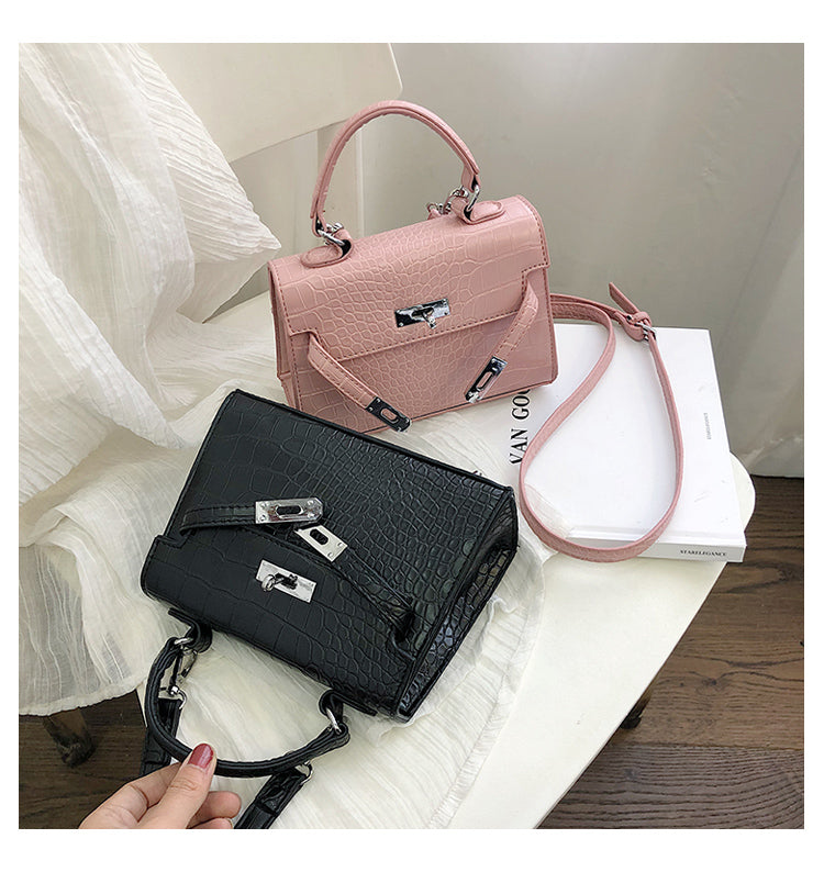 Crocodile Texture Luxury Handbag