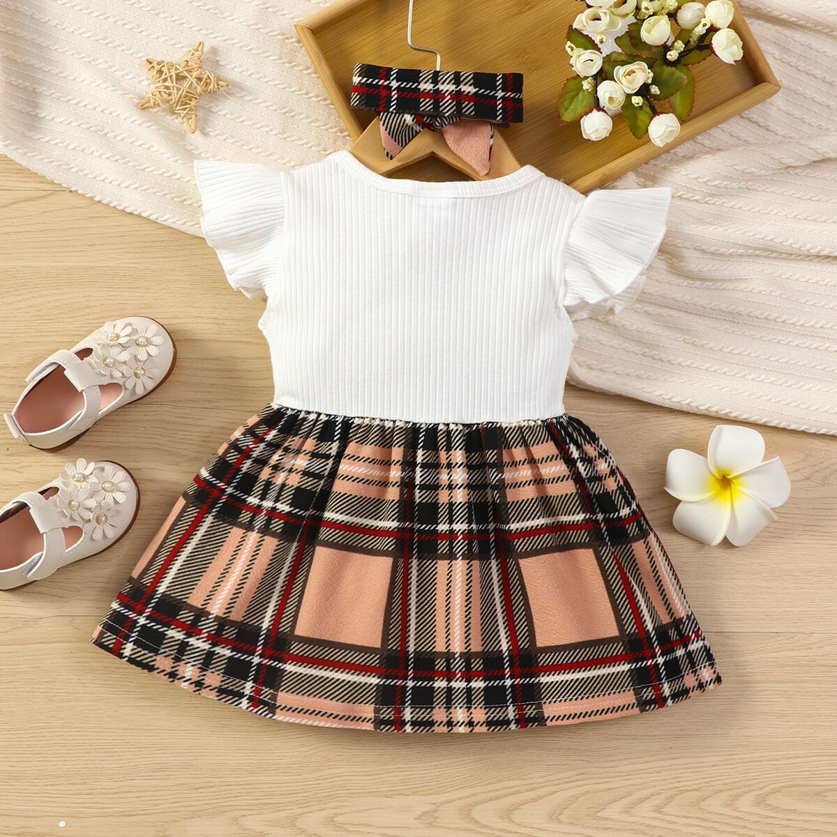 Summer Princess Plaid Cotton Dress