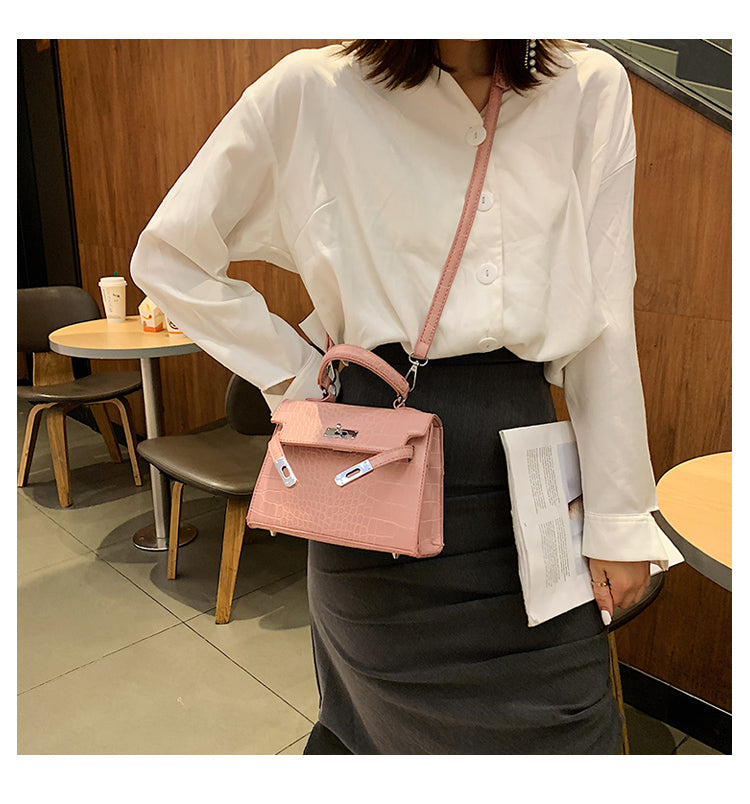 Crocodile Texture Luxury Handbag