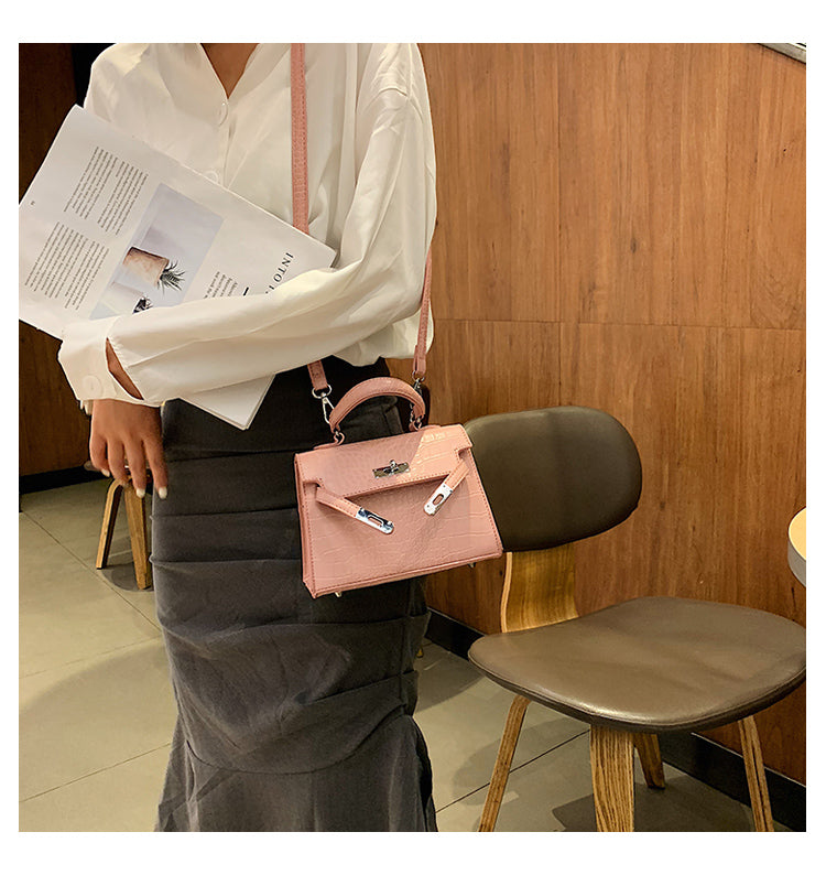 Crocodile Texture Luxury Handbag