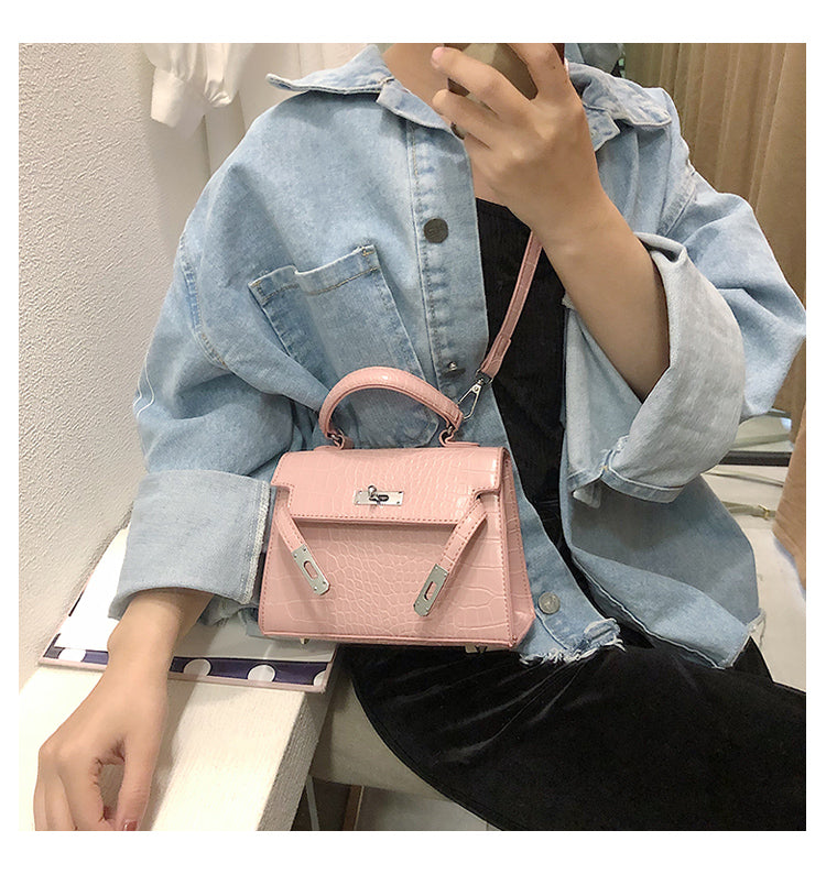 Crocodile Texture Luxury Handbag