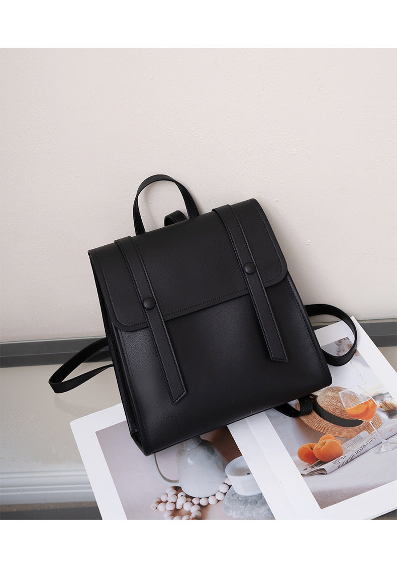 High-Capacity Leather Backpack