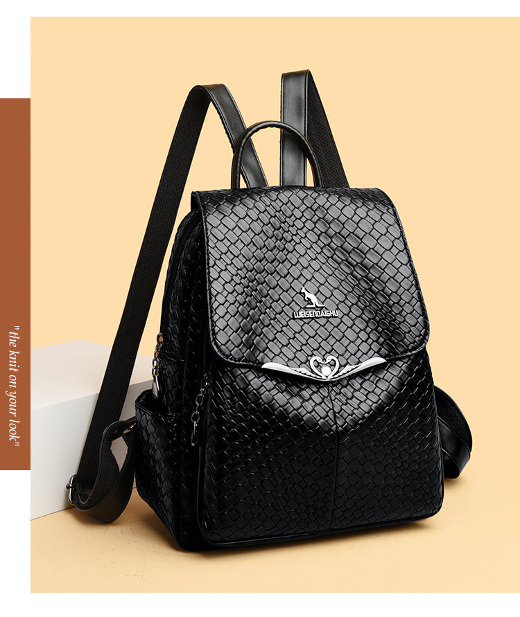 Woven Travel Large Capacity Casual Backpack
