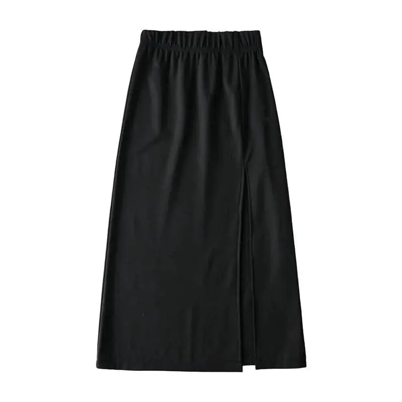 Slit Mid-Length Skirt
