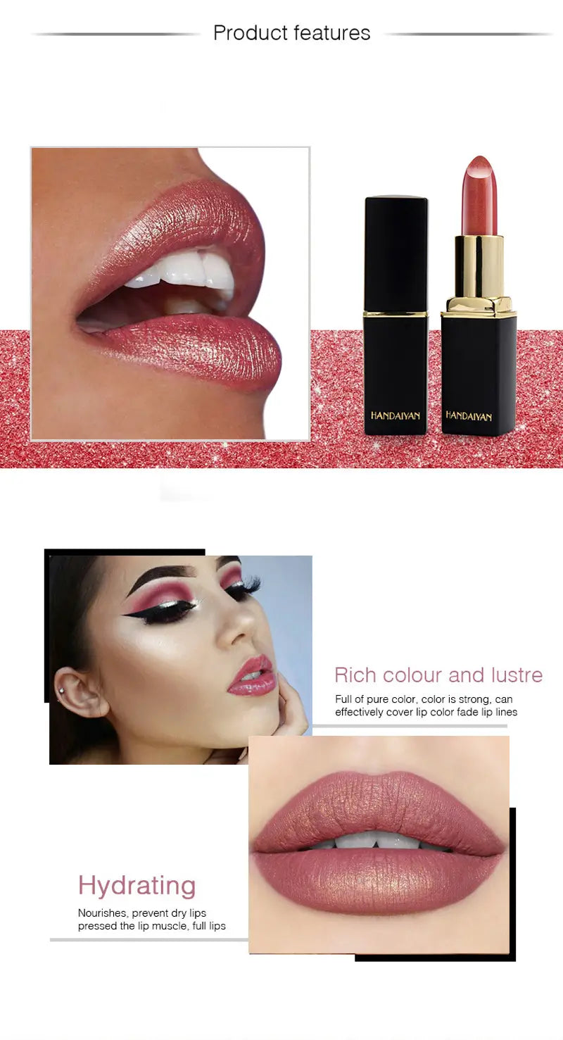 Shimmering Color-Changing Metallic Lipstick