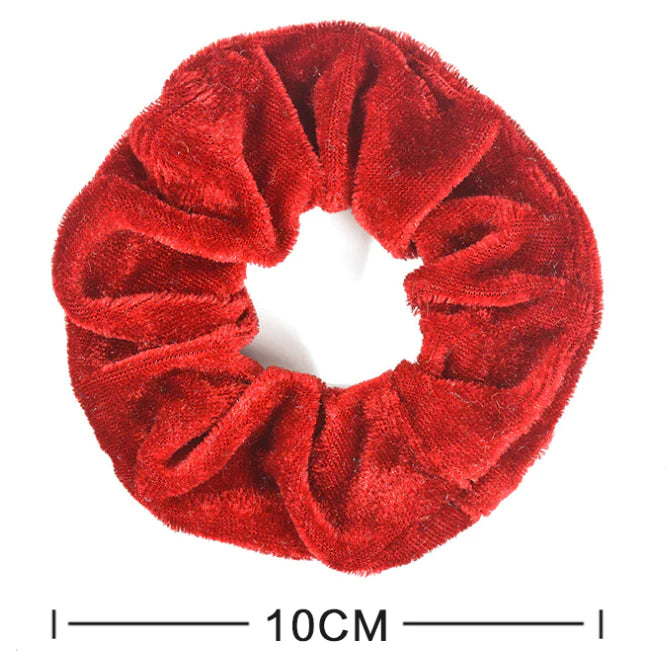 40 Color Gold Velvet Hair Ties Luxurious Elegance