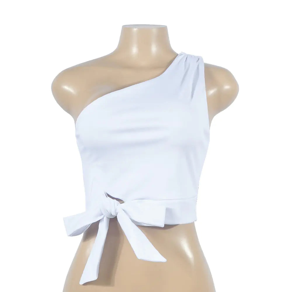 One-Shoulder Crop Top