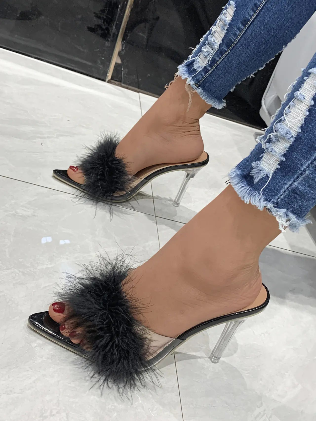 Pointed Toe Stiletto Sandals
