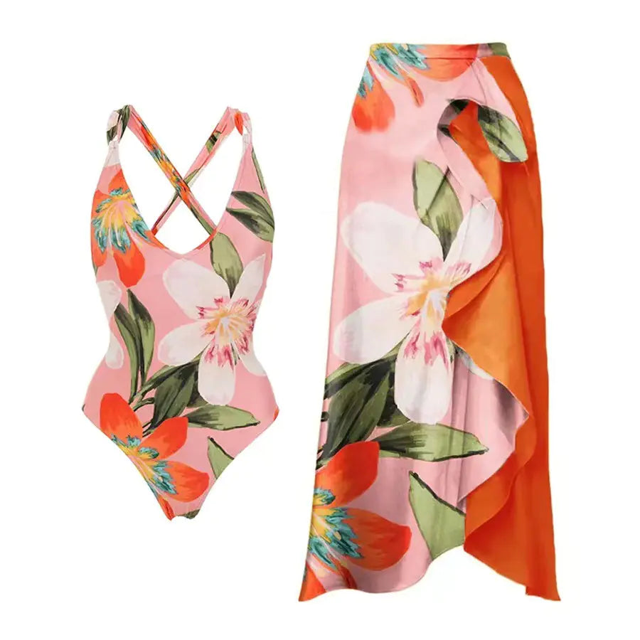 Tropical Blossom Swim Set