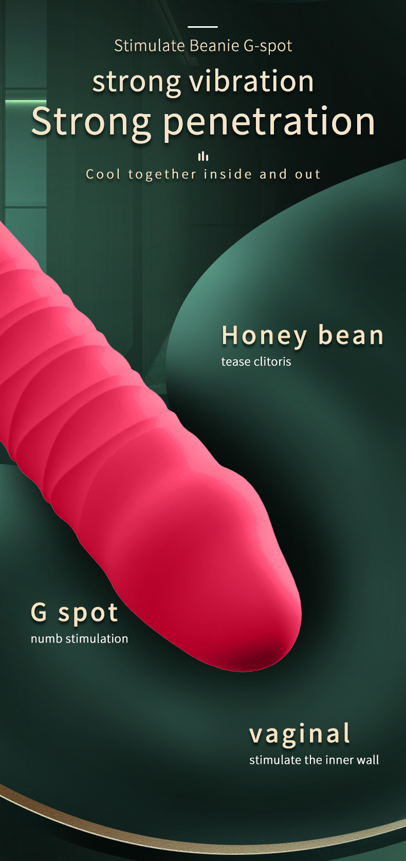 Automatic Telescopic Dildo Vibrator for Women