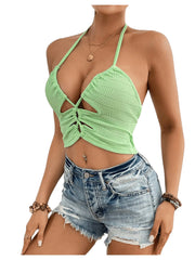 Mint Breeze Smocked Halter