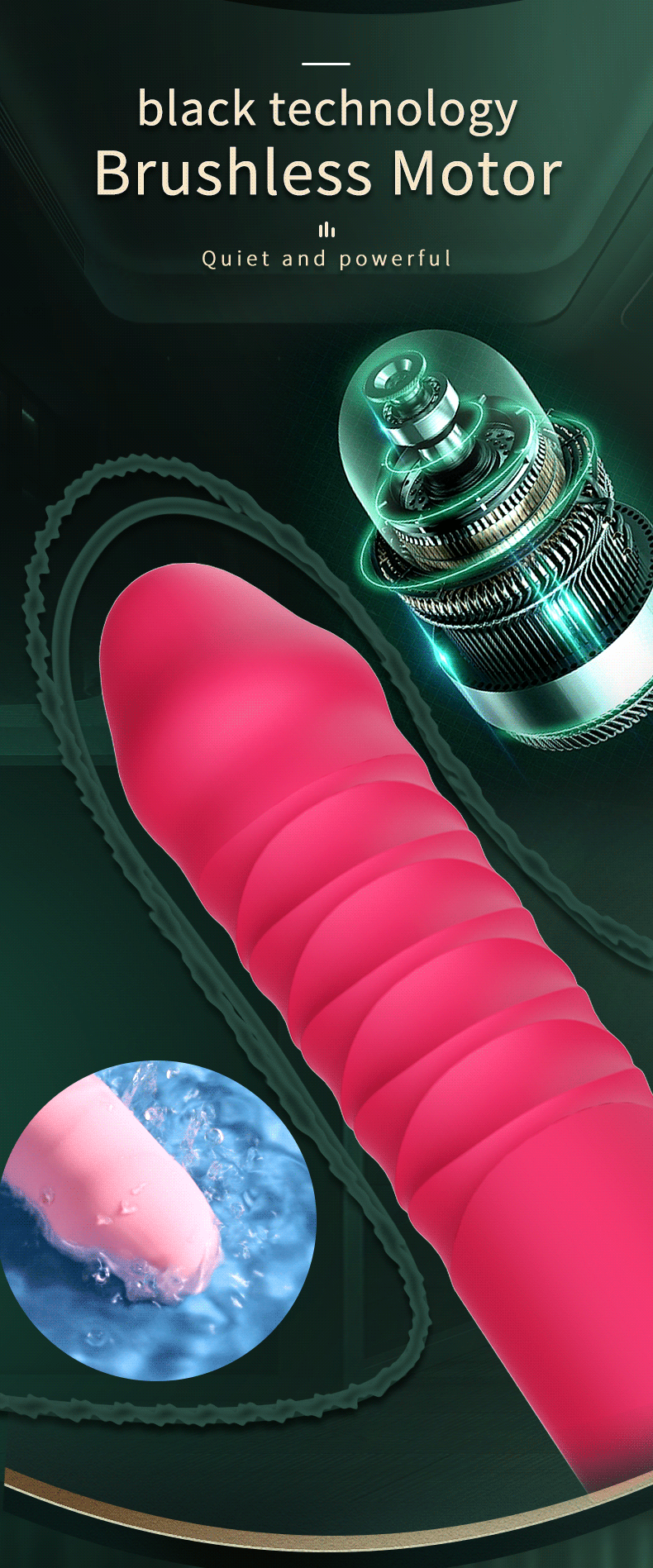 Automatic Telescopic Dildo Vibrator for Women