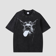 Modern Slim-Fit Men's Black Printed T-Shirt