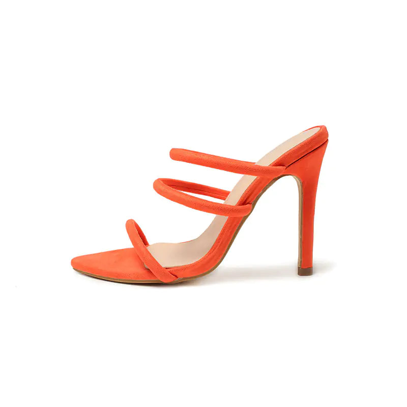 Summer Fluorescent Pointed Stiletto Sandals