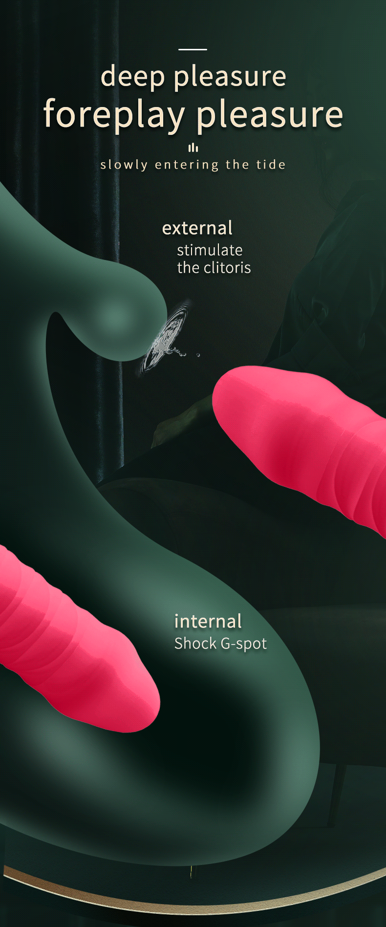 Automatic Telescopic Dildo Vibrator for Women