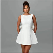 Pearl Bow Slim Fit Dress