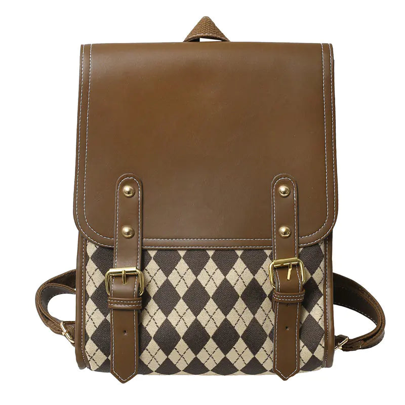 Large Capacity Rhombus Backpack