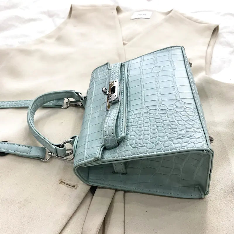 Crocodile Texture Luxury Handbag