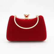 Vintage Velour Evening Clutch with Top Handle