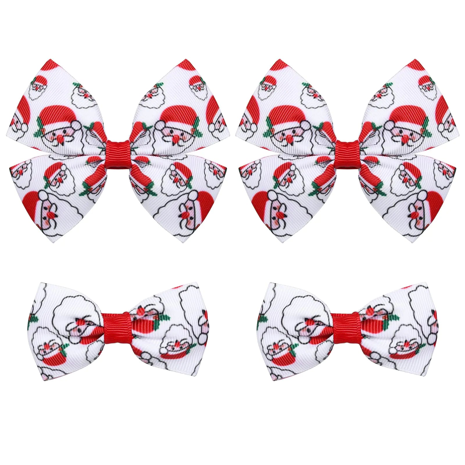 4-Piece Christmas Hair Bow Set