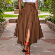 Vintage Summer Long Maxi Skirts with Zipper