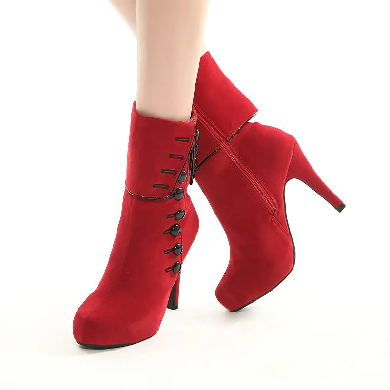 High-Heeled Ankle Boots