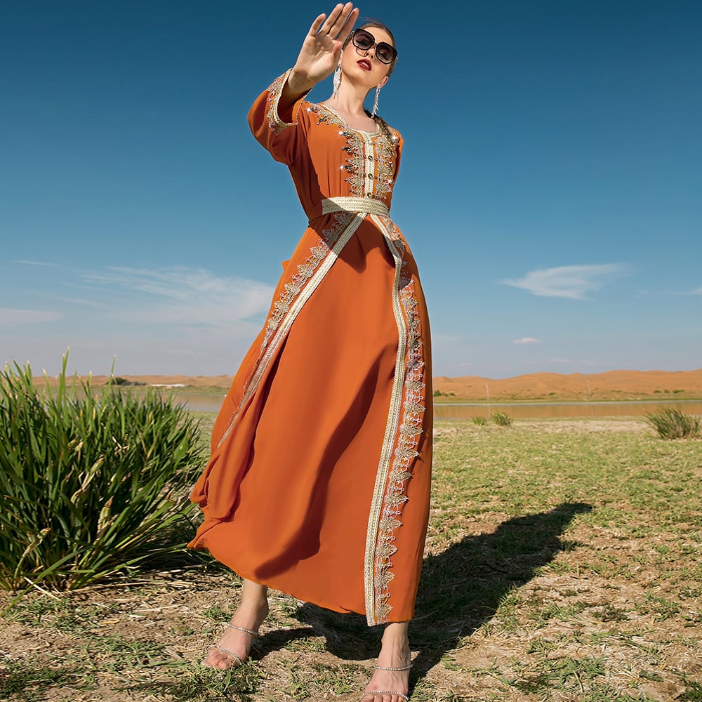 Orange Artisan Dress