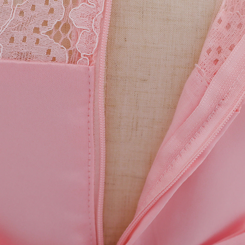 Enchanting Lace Flower Pearl Birthday Gown