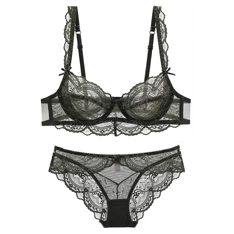 French Lace Ultra-Thin Lingerie Set