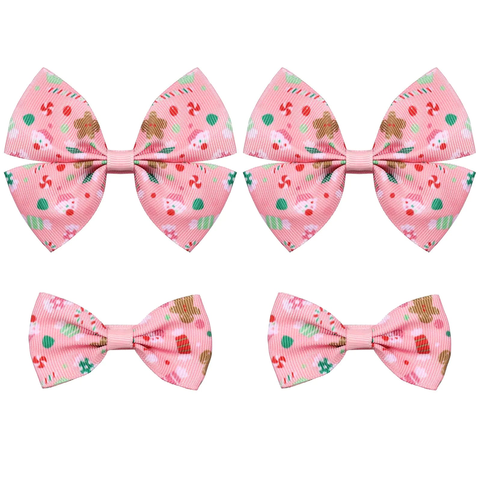 4-Piece Christmas Hair Bow Set