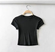 Sexy Summer Slim Fit O-Neck Crop Top