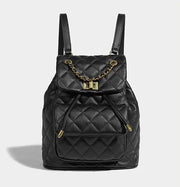 Diamond Grid Chain Mini Backpack